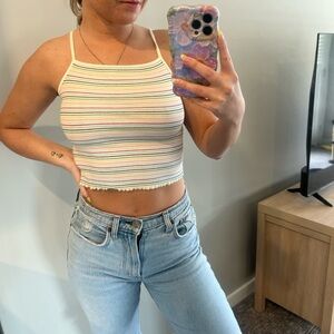 Striped Multicolor Crop Top